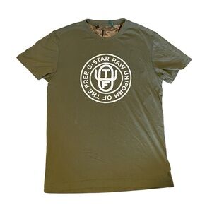 Gstar Raw Men’s T Shirt Olive Green Size Medium‎